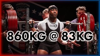 Russel Orhii  860kg  83kg  Powerlifting America Nationals 2024 [upl. by Tserrof]