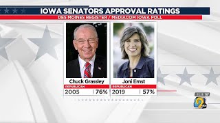 Poll reveals approval ratings for Iowa senators [upl. by Eilrebma]