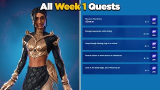 Fortnite All Week 1 Season Quests Guide  Chapter 3 Season 1 [upl. by Zanas]