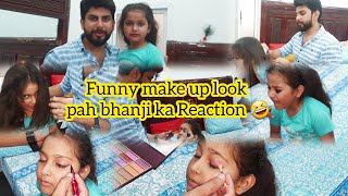 Funny Make up look Pah bhanji ka Reaction 🤣  Mainy hania ka make up kia 🤷  Rana Yaseen Vlogs [upl. by Hogarth]