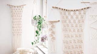 DIY TUTORIAL MAKRAMEE WANDBEHANG für Anfänger  Wall Hanging  Macrame Tutorial [upl. by Atinaj]