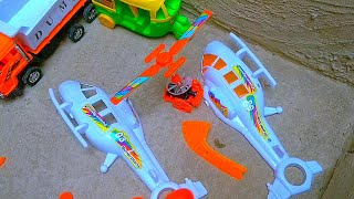 Building a broken helicopter toy  Body Parts and Joints Toys Workshop Episode 19 kids toys video [upl. by Demetrius]