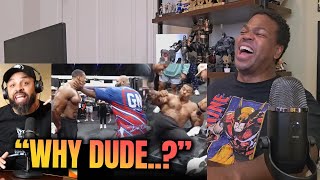 Larry Wheels KOd by 400lbs Super Heavyweight Slap Champion  Reaction [upl. by Filahk]