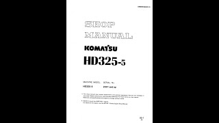 Komatsu HD3255 2001 amp Up  SEBM05660510 Service manual [upl. by Maice426]