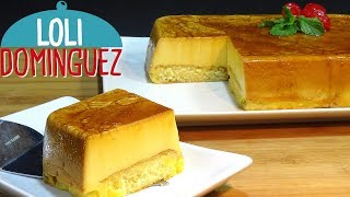 Tarta de flan con queso y sobaos SIN HORNO Receta muy fácil Tutorial Loli Domínguez [upl. by Burtie884]