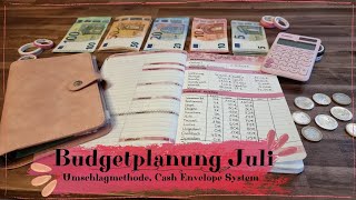 Budgetplanung Juli 💌 I Umschlagmethode Juli ✉ ✨ I Cash Envelope✍I So spare ich 💰I Ganz in ROSA [upl. by Lody]