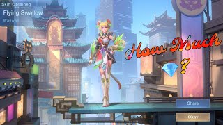 How Much Diamonds For Wanwan Flying Swallow Double 11 Skin Cheapest Way Mobile Legends Bang Bang [upl. by Hsot]