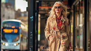 Street Fashion 2024 Style at an Elegant Age Spring Outfits Ideas London Street style [upl. by Gnolb]