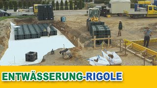 RigoleEinbau zur Regenwasserrückhaltung [upl. by Napra]