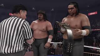 Raw75 WWF Tag Team Champions Headshrinkers vs Quebeckers 👍 [upl. by Quitt]