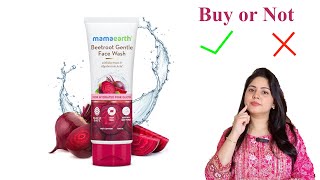 Mamaearth Beetroot Gentle Face Wash  mamaearth face wash for pink glow  Buy or not  Honest review [upl. by Eiliab]