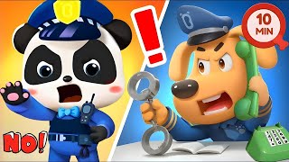 Who is the Best  Sheriff Labrador or Policeman Kiki  The Bad Guy is Coming Hide  Babybus [upl. by Lerrehs531]