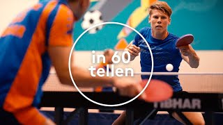 15 METER TAFELTENNIS 🏓 in 60 tellen [upl. by Darill645]