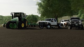 WE PREP OUR FIELDS TO GET PLANTED JD 8530  FS22 [upl. by Lakin]