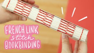 French Link Stitch Bookbinding Tutorial [upl. by Querida]