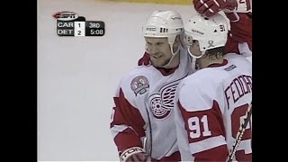 2002 Playoffs Every Goal by Red Wings Hall of Famers [upl. by Attelrahs27]