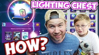 HOW DID I GET A LEGENDARY FROM A LIGHTING CHEST Clash ROYALE [upl. by Einwahs622]