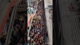 Mumbai local rush Local Train crowd Mumbai [upl. by Sokairyk]