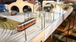 Model trams at quotModel Show Grugliasco 2014quot [upl. by Aicen]