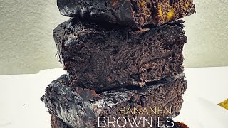 Bananen brownies aus 3 Zutaten ohne Zucker und Mehl Gesunde Rezepte Gluten freie Brownies [upl. by Dupin]