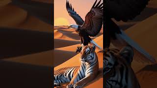 Tiger and eagle hybrid incredible fusion mind blowing creatureai shorts cute animals [upl. by Nuahsak]