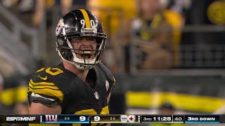 TJ Watt trips up Daniel Jones for big sack [upl. by Wilterdink]