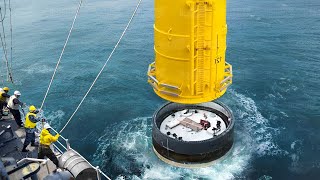 The Fascinating Process of Installing Billions  Wind Farms in Middle of the Ocean [upl. by Arehc]