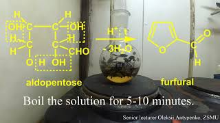 The method of furfural synthesis and its detection [upl. by Enilkcaj]