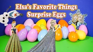 Opening Frozen Elsas Favorite Surprise Eggs and Toys With the Assistant [upl. by Atsok]