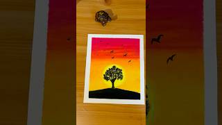 How to Draw a Beautiful Sunrise Simple Tutorial shorts art viralshort trending drawing diy [upl. by Percy]