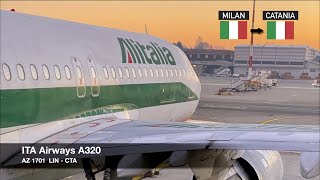 FIRST FLIGHT ON ITA AIRWAYS  ITA Airways A320  Milan LIN ✈ Catania  Economy Class [upl. by Aitnohs949]