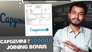 CAPGEMINI SALARY amp Joining Bonus  ₹ 100000 Joining Bonus capgeminisalary [upl. by Holli]