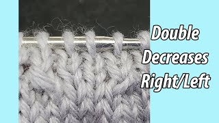 Right and Left Leaning Double Decreases [upl. by Llyrehc]