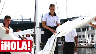 Así están siendo los primeros días de la princesa Leonor en la Escuela Naval de Marín [upl. by Soutor]