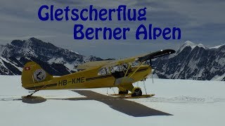 Gletscherflug Berner Alpen  Skiplane flight Switzerland [upl. by Maghutte664]