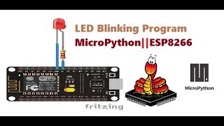 LED BLINKING PROGRAM  MICROPYTHON  ESP8266  NODEMCU  MicroPython ESP8266 NodeMCU [upl. by Liauqram]