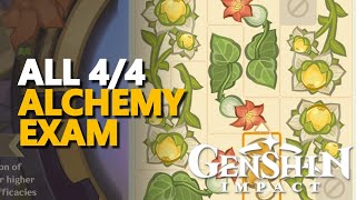 All Alchemy Exam Genshin Impact [upl. by Shulem342]