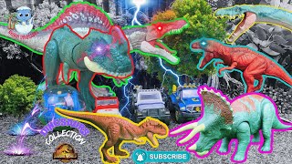 Biggest Pentaceratops VS Triceratops  Mattel Toys Collection  Indoraptor  Spinosaurus [upl. by Aelrac287]