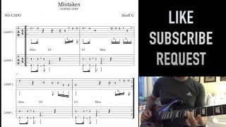 Sheff G  Mistakes Guitar Loop with Tab [upl. by Addie]