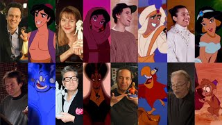 Aladdin  Voice Actors  Behind the Scenes  Side By Side Comparison [upl. by Haon]