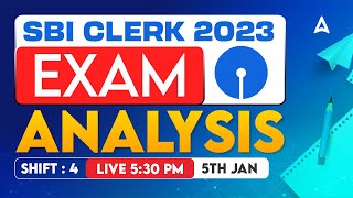 SBI Clerk Analysis 2023 5th Jan 2024 Shift 4  SBI Clerk Exam Analysis 2023 amp Expected Cut Off [upl. by Noremac]