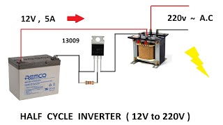 12v DC to 220v AC Converter  INVERTER without IC  using UPS Transformer [upl. by Larkin]