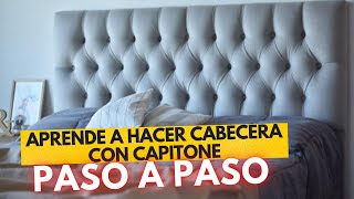 APRENDE A HACER ESTRUCTURA DE RESPALDO DE CAMA CON CAPITONE  CAPITULO 1 tutorial [upl. by Monti]