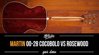 Martin 0028 Comparison  Cocobolo vs Rosewood [upl. by Ilojna]