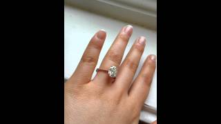 Rosados Box Blake Oval FB Moissanite and Diamond Rose Gold Engagement Ring [upl. by Lianne]