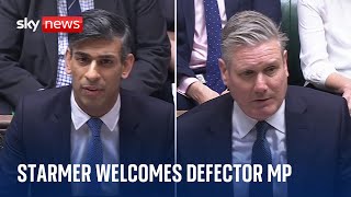 PMQs Tory MPs defection shows Sunak has utterly failed  says Labour leader Sir Keir Starmer [upl. by Shandra]