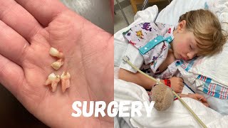 SURGERY  7yo Gets Anesthesia for Dental Surgery  Getting 4 Teeth Pulled  Hospital VLOG [upl. by Irotal]