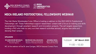 MSCA Postdoctoral Fellowships Promotional Event 2023 [upl. by Tremann]