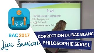 Bac Blanc L  Correction en live de lépreuve de Philosophie [upl. by Ynattyrb]