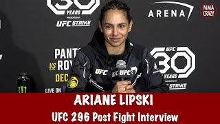 Ariane Lipski talks submission win over Casey O’Neill at UFC 296 [upl. by Seften]